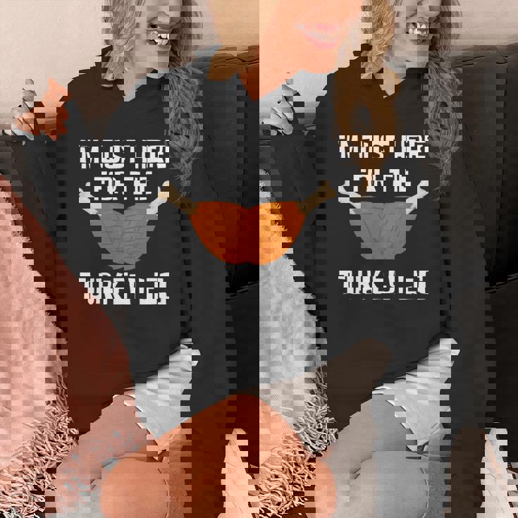 ターキー・レッグ・ファニー・サンクスギビング・ターキーのためにここに来たんだ 長袖tシャツ パーカー