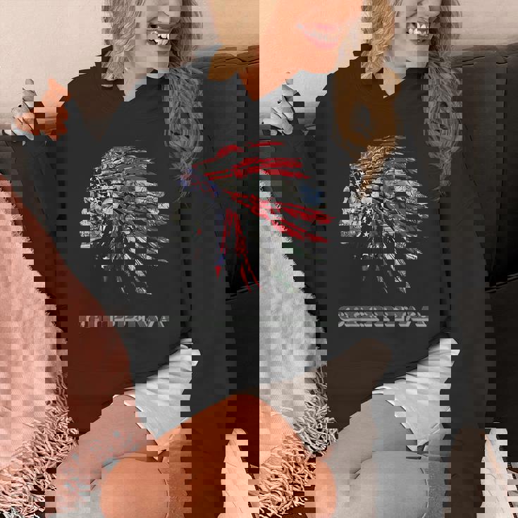 チペワ ネイティブアメリカン インディアン国旗 マネー ヘッドレス パーカー