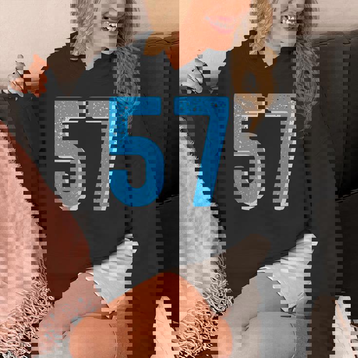 ナンバー 57 スポーツブルーナンバー パーカー