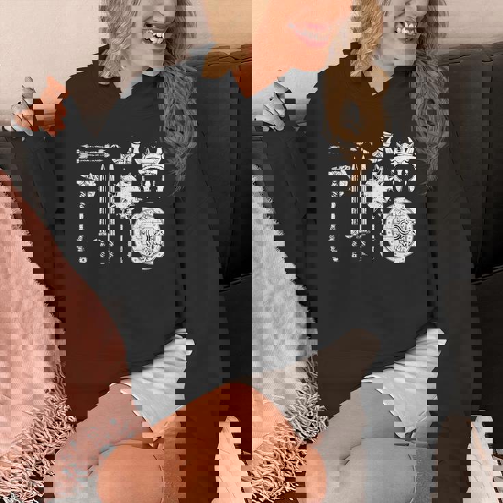 バイキング 戦士装備 剣 兜 斧 角 ヴァルハラ パーカー