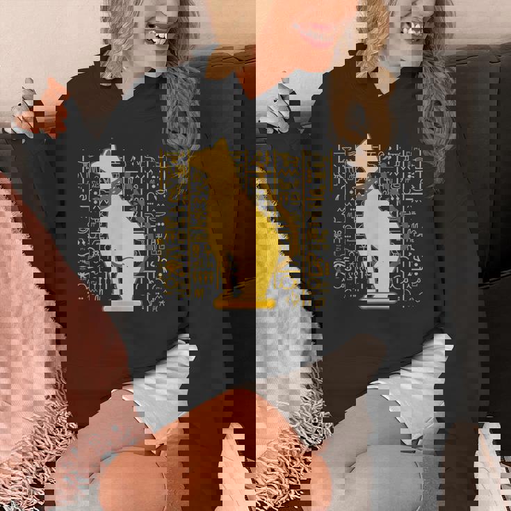 バステット 古代エジプト 猫 神 ヒエログリフ グラフィックアート 恋人 パーカー