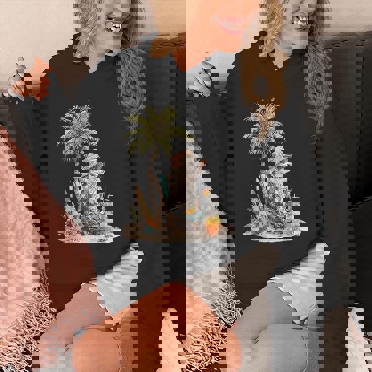 フェレット 果物 スキムボード ビーチツリー 動物 モチーフ フェレット パーカー