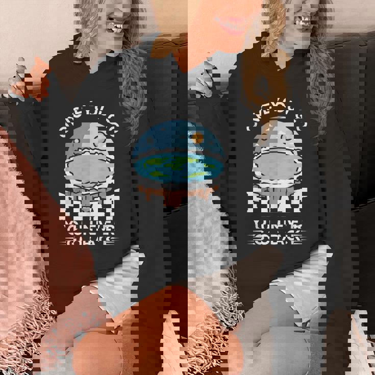 フラットアースデザインのアイデア 一度行けばフラット陰謀論 パーカー