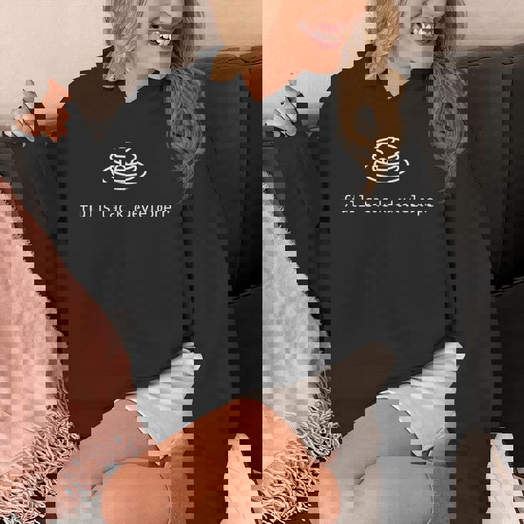 フルスタックの開発プログラマー 長袖tシャツ パーカー