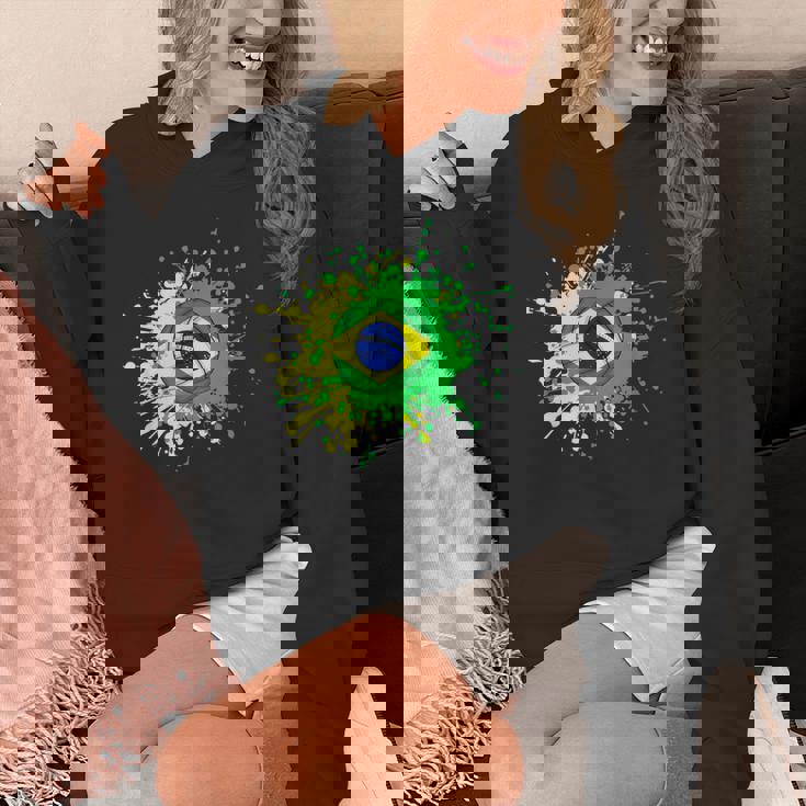 ブラジルの旗が付いたブラジルのバレーボール パーカー