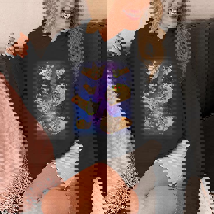 ブリトー猫とタコスキャット 宇宙 ギャラクシー ミーム タコキャット 愚かな パーカー