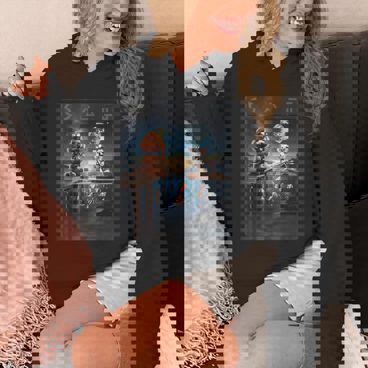 プードルとチワワのユニークなイカ釣りデザイン パーカー