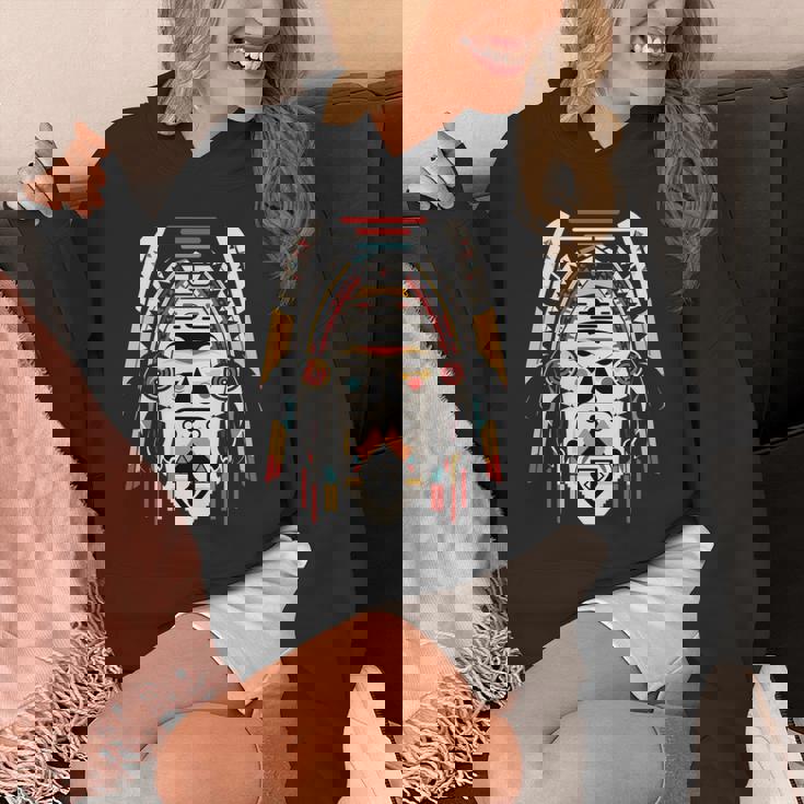 ホピ族アート シャーマン ネイティブ南西アメリカ インディアン スタイル 長袖tシャツ パーカー