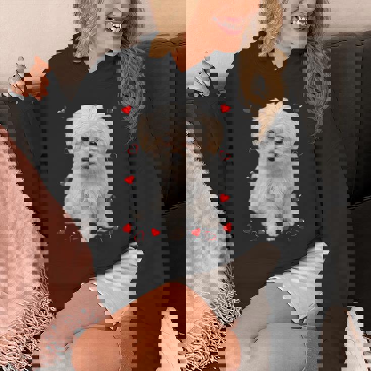 マルチーズ 犬 オーナー ラバー デザイン 子犬 ハート デザイン パーカー