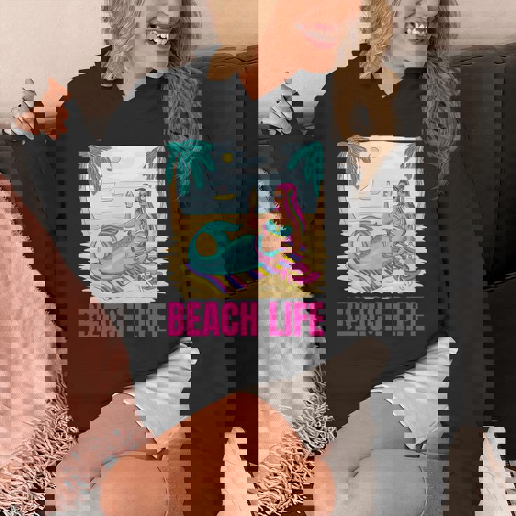 マーメイドビーチライフ 長袖tシャツ パーカー