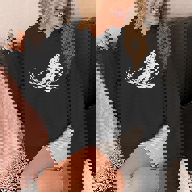 ミニマリスト スキー シルエット ウィンタースポーツ デザイン パーカー