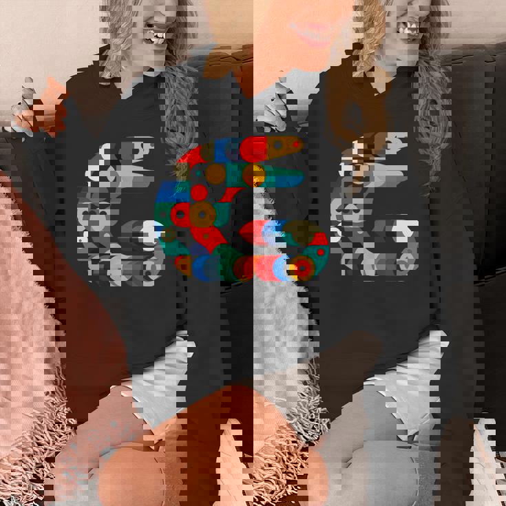 モダン 幾何学的 ミニマリズム イラスト ウツボ アート 長袖tシャツ パーカー