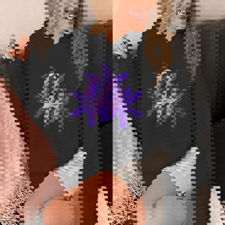 ライラック イニシャル H モノグラム パープル フローラル パーカー