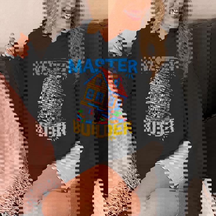 レゴのレンガ造りマスタービルダー面白い曲がった家。 長袖tシャツ パーカー