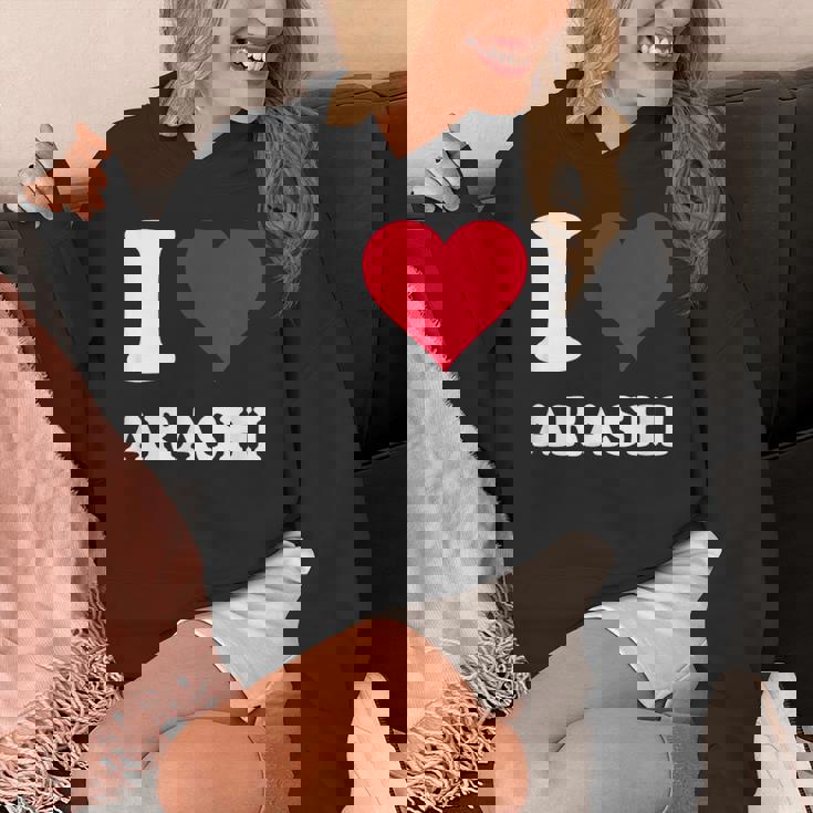 レッドハート I Love Arashi パーカー