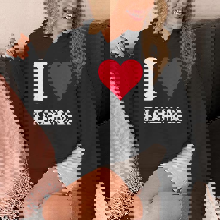 レッドハート I Love Kanoa パーカー