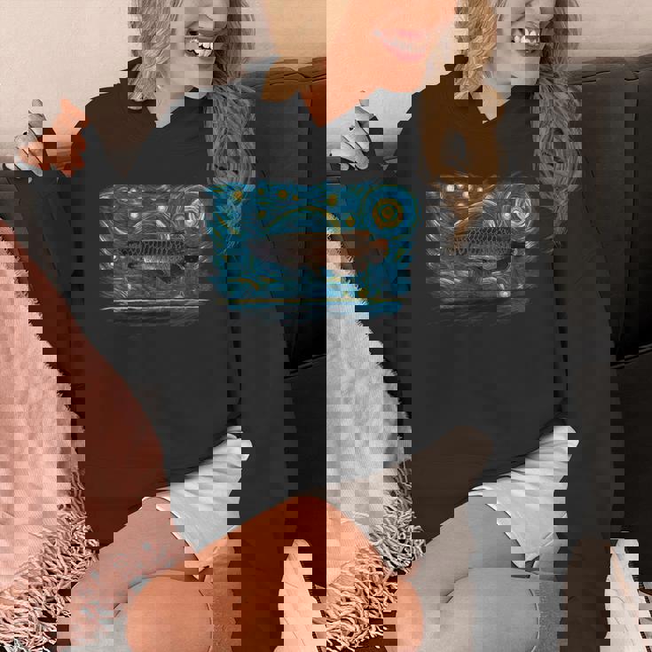 レトロなヴィンテージスタイルのアロワナ パーカー