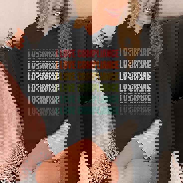 レトロ私はコンプライアンスが大好きです パーカー