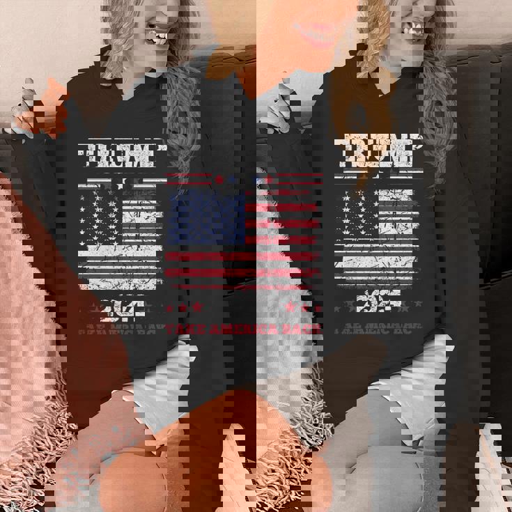 ヴィンテージ ドナルド トランプ 2024 テイク アメリカ バック 長袖tシャツ パーカー