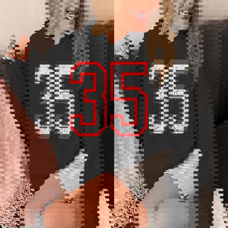 ヴィンテージナンバー 35 ホワイトレッドスポーツ代表チームナンバー 35 パーカー