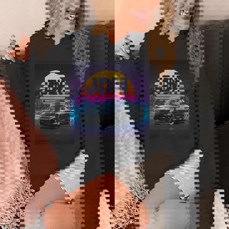 ヴェイパーウェーブ レトロ サンセット Jdm レジェンドカー 日本国内市場 長袖tシャツ パーカー