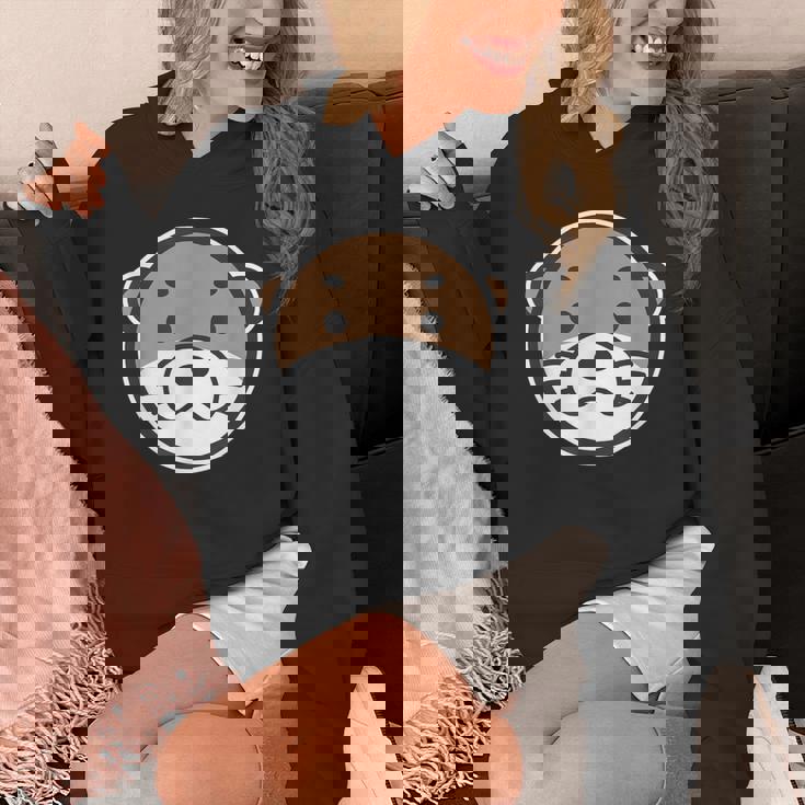 丸顔 カワウソ《コツメカワウソ》シンプル【どうぶつフレンズ】グッズ ゆるくて かわいい イラスト パーカー