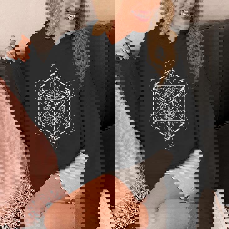 六面体 プラトニックソリッド 神聖幾何学 長袖tシャツ パーカー