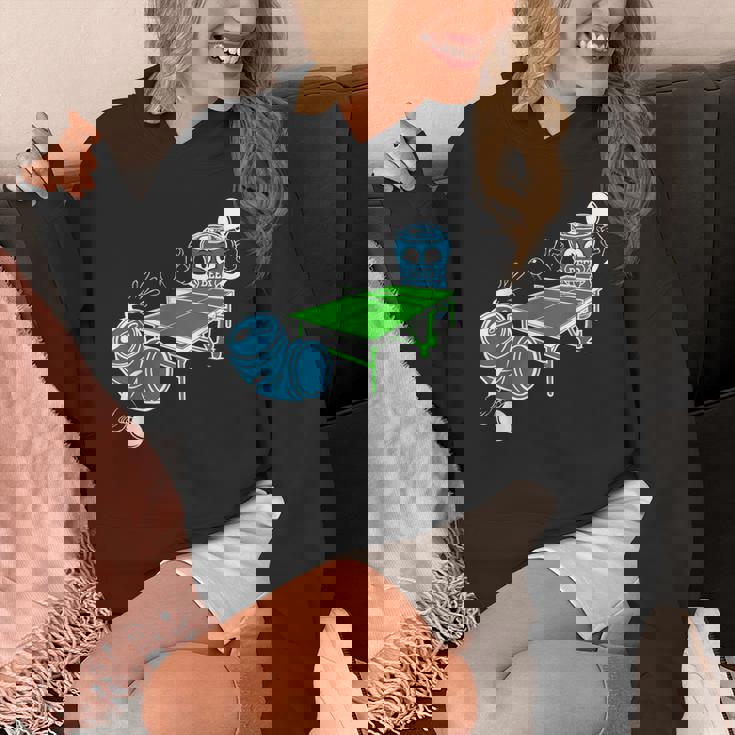 卓球 おもしろビール ピンポン パーカー