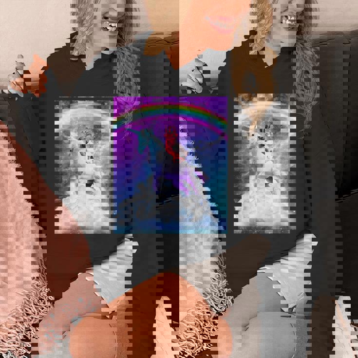 宇宙パグ 雲の上のレインボーユニコーン パーカー