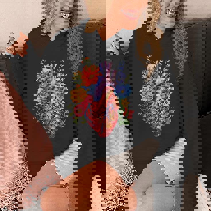 心臓超音波検査者ギフト 心臓専門医ギフト ハートフラワー パーカー