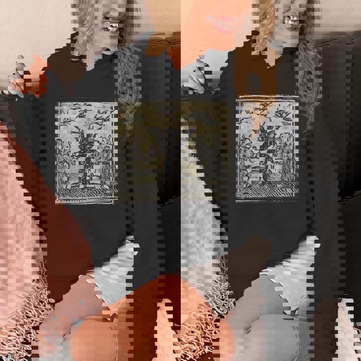 悪魔のオカルトの犠牲ゴスホラー 美的木版画 パーカー