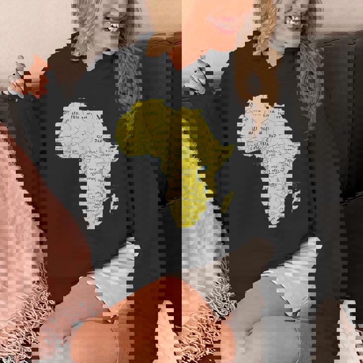 手描きアフリカ地図tシャツ 国名付き パーカー