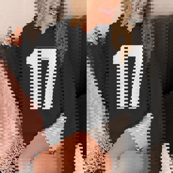 数字 セブンティーン数字 17 プレーンホワイト数字 パーカー