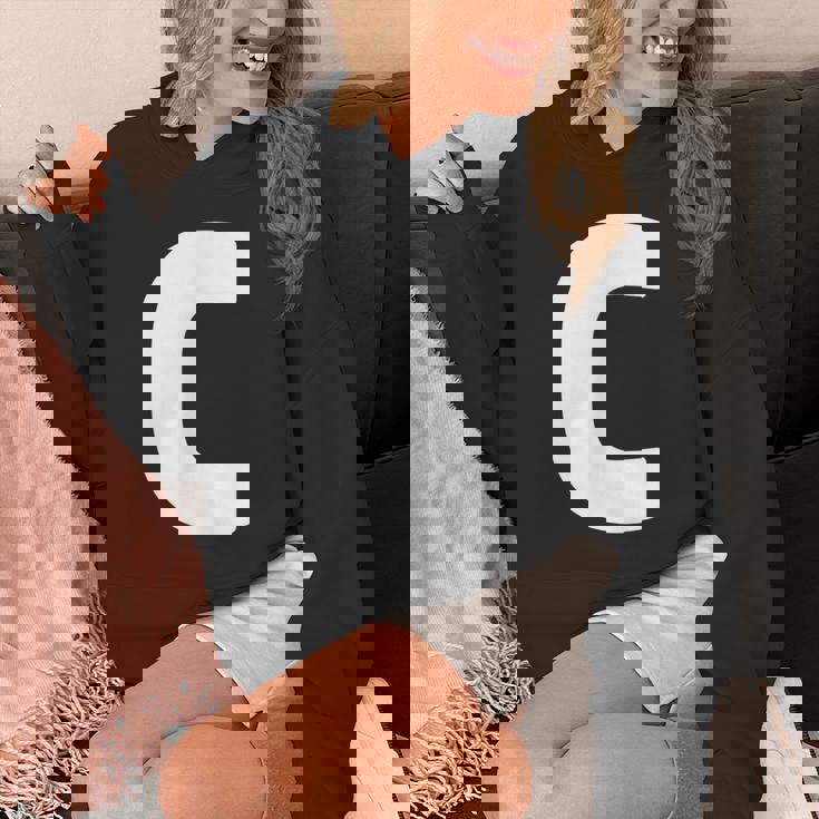 文字c 大文字 アルファベット モノグラム イニシャル パーカー