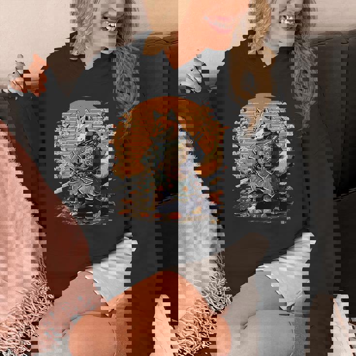 日本アート 柴犬 忍者 浮世絵 アニメ風 侍犬 パーカー