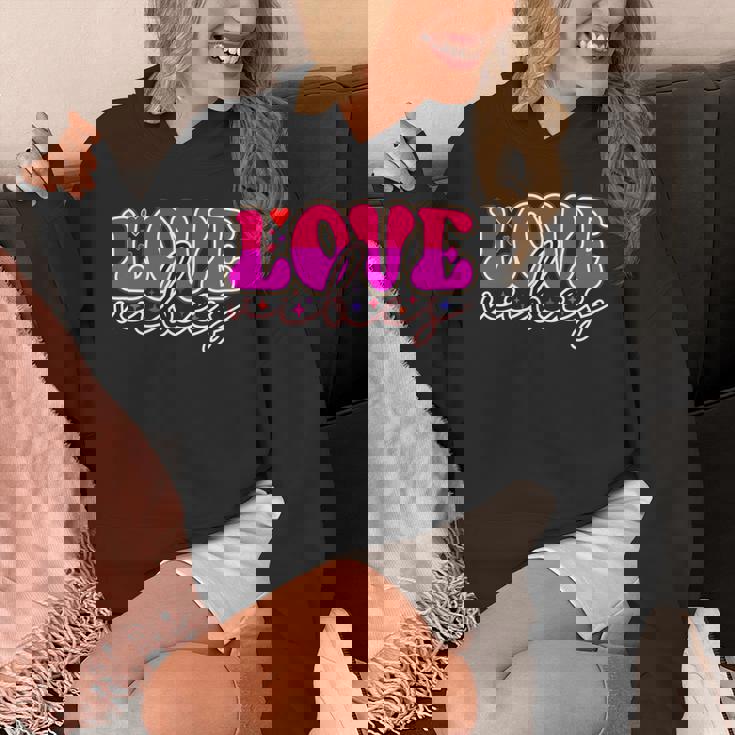 明るいピンク Loveibes ハート ネオンエナジー 長袖tシャツ パーカー