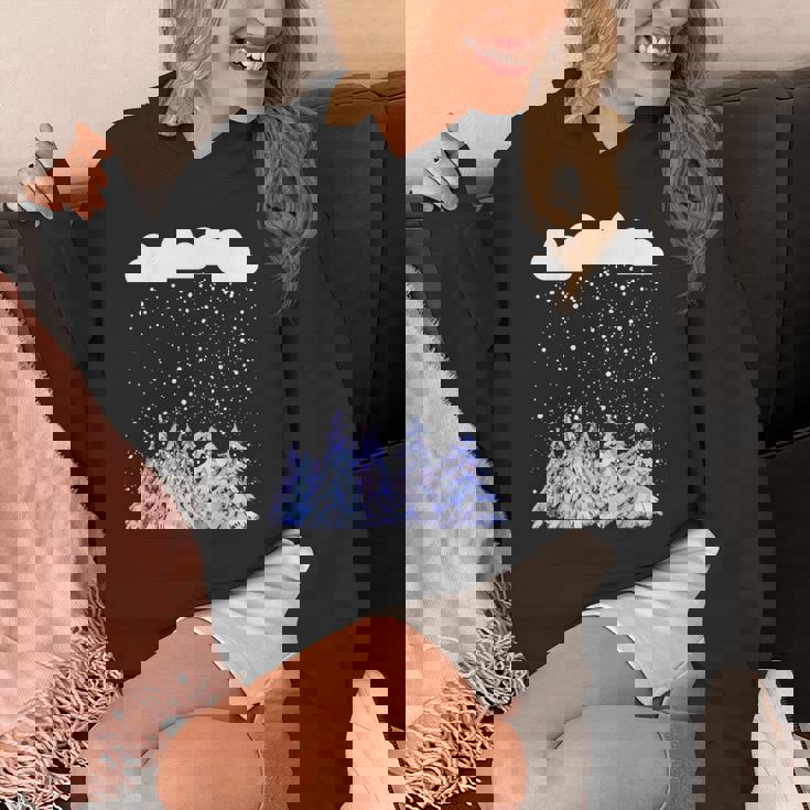 森 雪 新雪 落ちる 冬 ワンダーランド 雪 恋人 パーカー