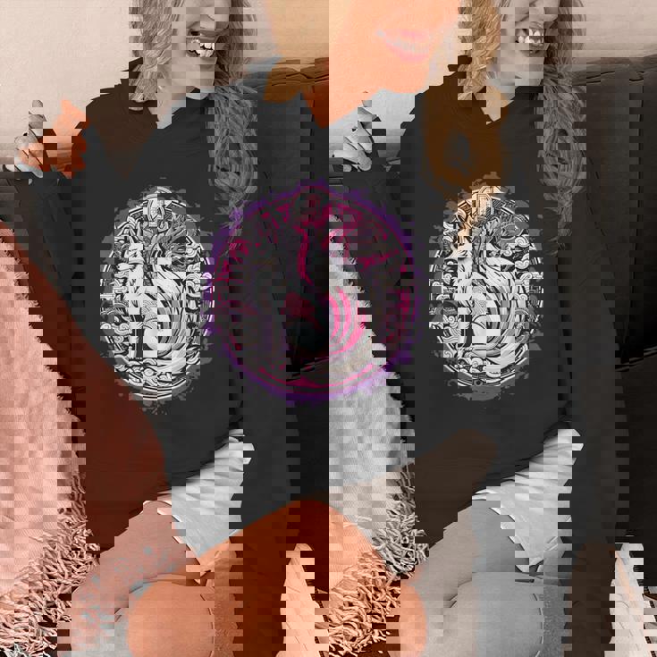 民話 きつね 九尾狐 日本龍 パーカー