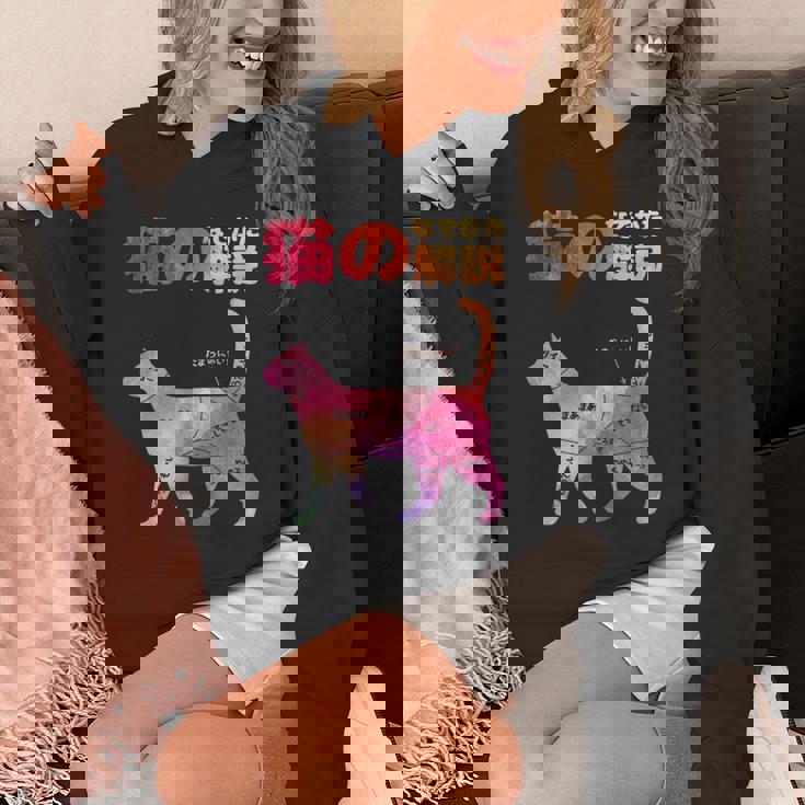 猫のなでかた解説 おもしろ 猫好き アイデア ギフト サプライズ にゃんこ 半袖 ペット プリント パーカー