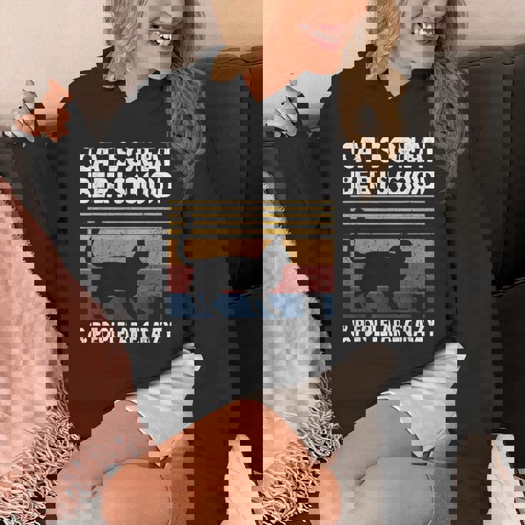 猫は素晴らしい ビールは美味しい、そして人々はクレイジー ビルマ猫 パーカー