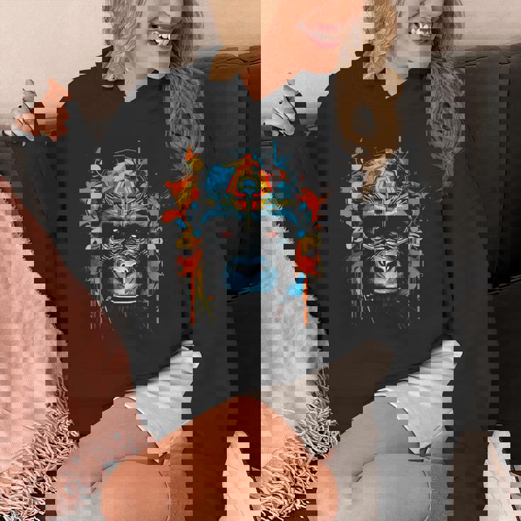 猿 動物 モチーフ イラスト 猿 パーカー