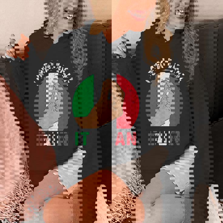 私は流暢なイタリア語を話します、イタリアの手のジェスチャー、私はイタリアが大好きです パーカー