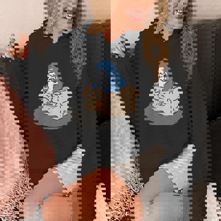 箱入りサメ 長袖tシャツ パーカー