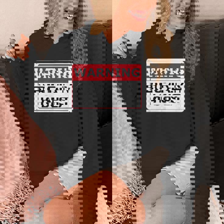 警告サイン Brutally Honest Unapologeically 面白いサイン パーカー