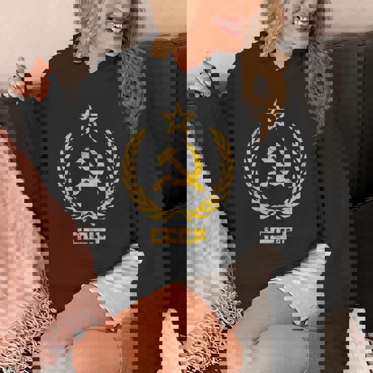 鎌と槌の星cccpソビエト連邦 長袖tシャツ パーカー