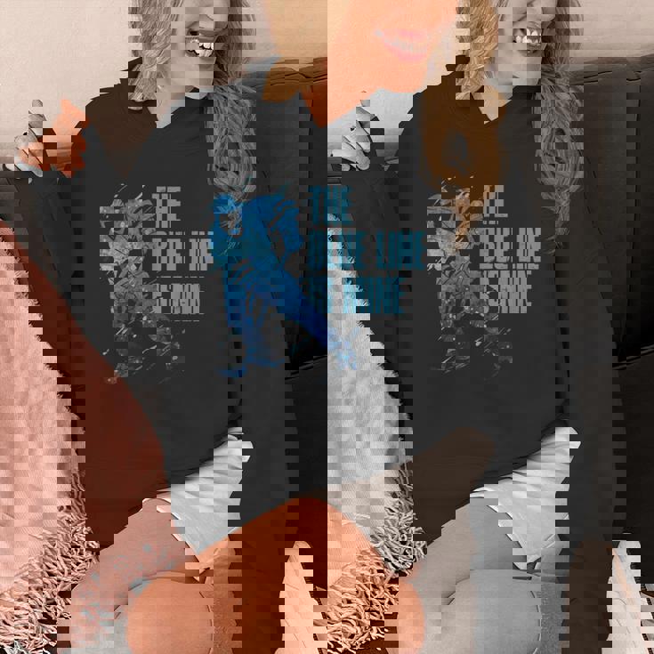 青い線は私のもの アイスホッケー パーカー