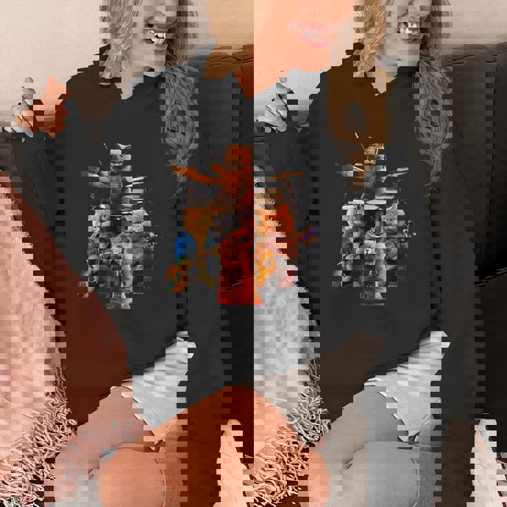 面白いtシャツ 猫 ネコ ギター バンド メンズ 猫好き グッズ おもしろ 面白い 服 ネタ にゃんこ パーカー