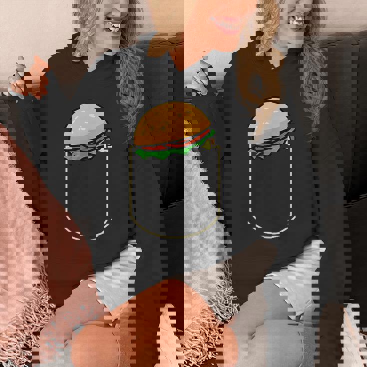 面白いハンバーガー ポケット入り ギフト チーズバーガー ポケット パーカー