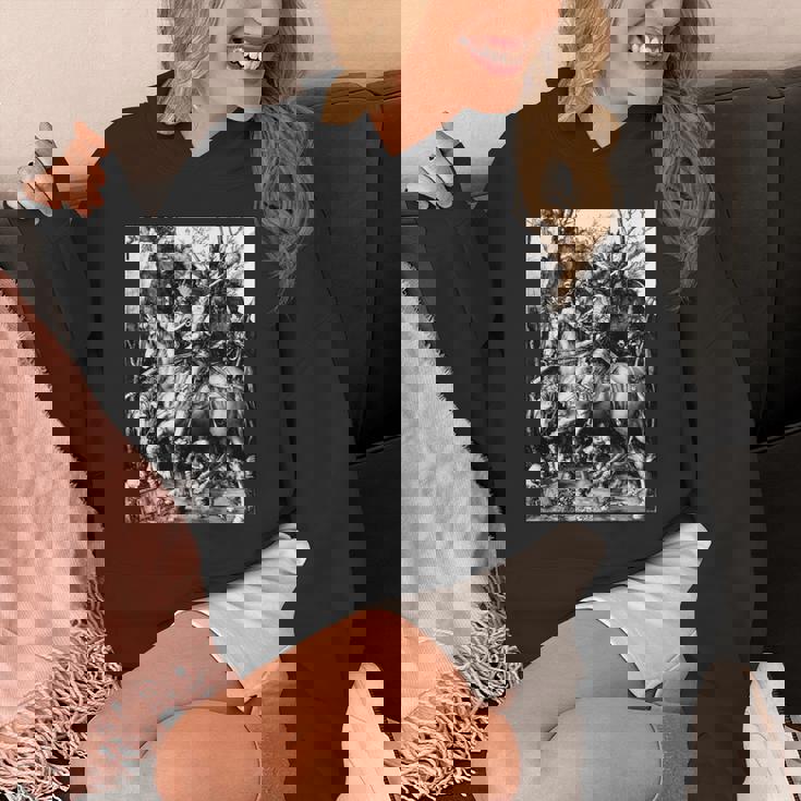 騎士と死と悪魔 アルブレヒト・デューラー1513 長袖tシャツ パーカー