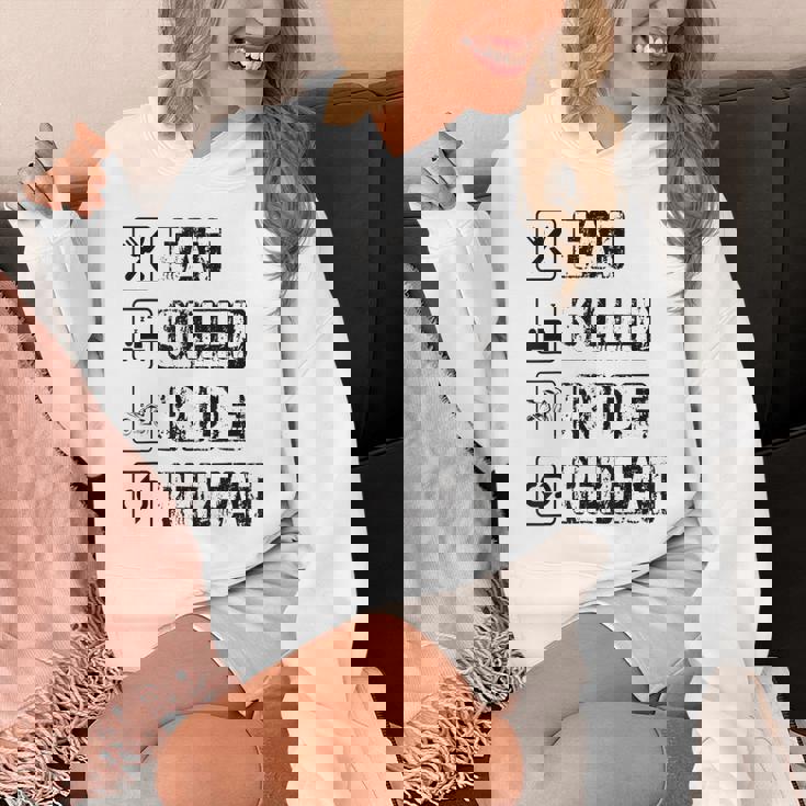 Eatleep Ride Repeat オートバイ バイク モーターサイクリスト 格言 パーカー